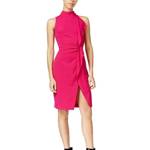 Rachel Roy Womens Pink Fuchsia Fringe Sheath Dress - Picture 1 of 1